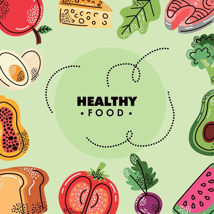 Healthy food illustration
